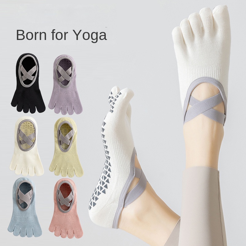 Pilates Yoga Fitness - Women Non-Slip Five-Toe Yoga Socks, Breathable
