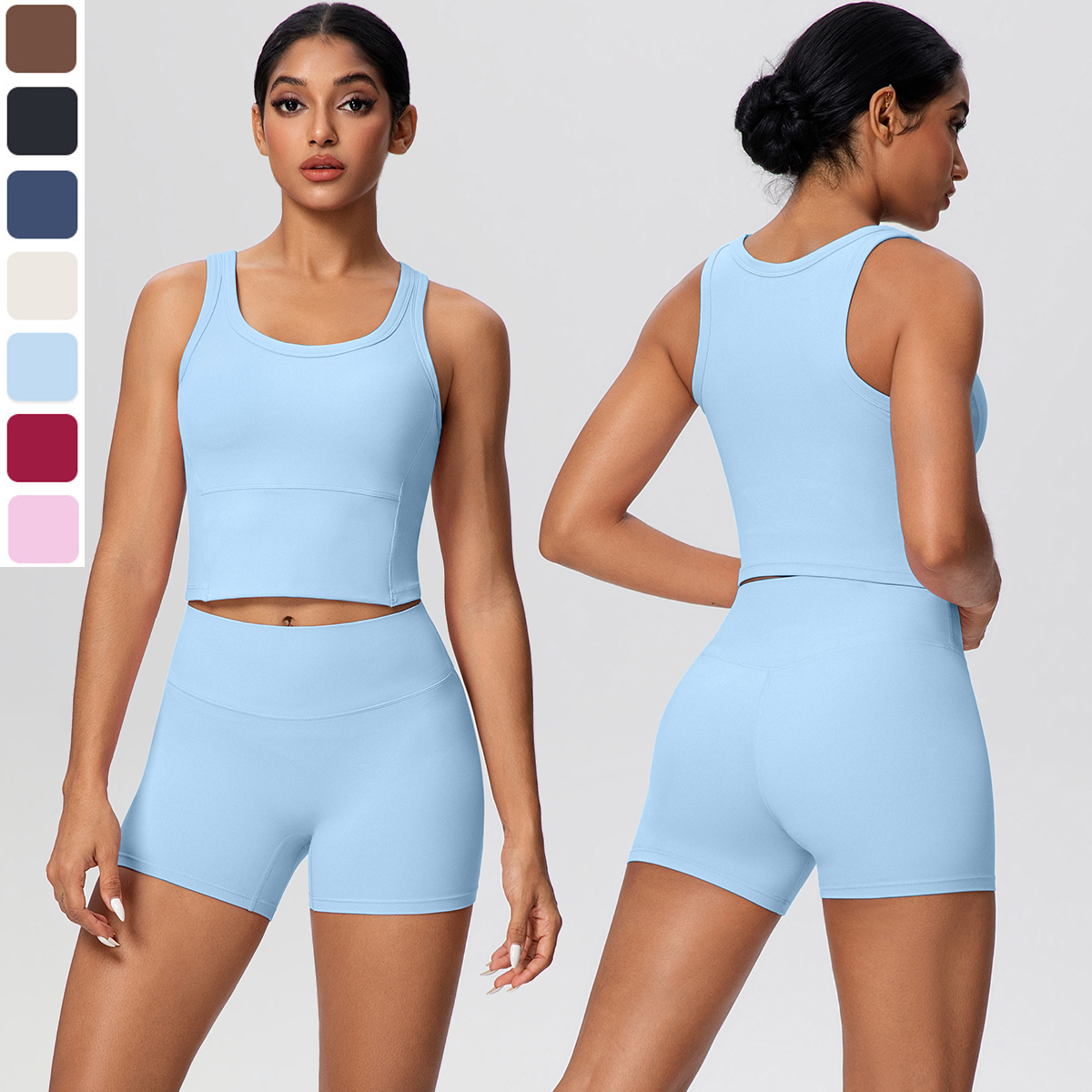 Pilates Yoga Set - Women Sports Yoga Set Breathable Workout
