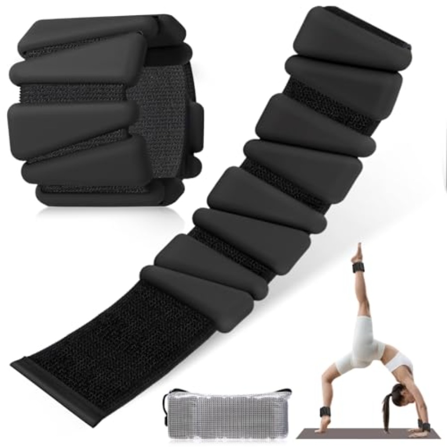 Pilates Yoga Training - Adjustable Silicone Wrist Ankle Weights Set