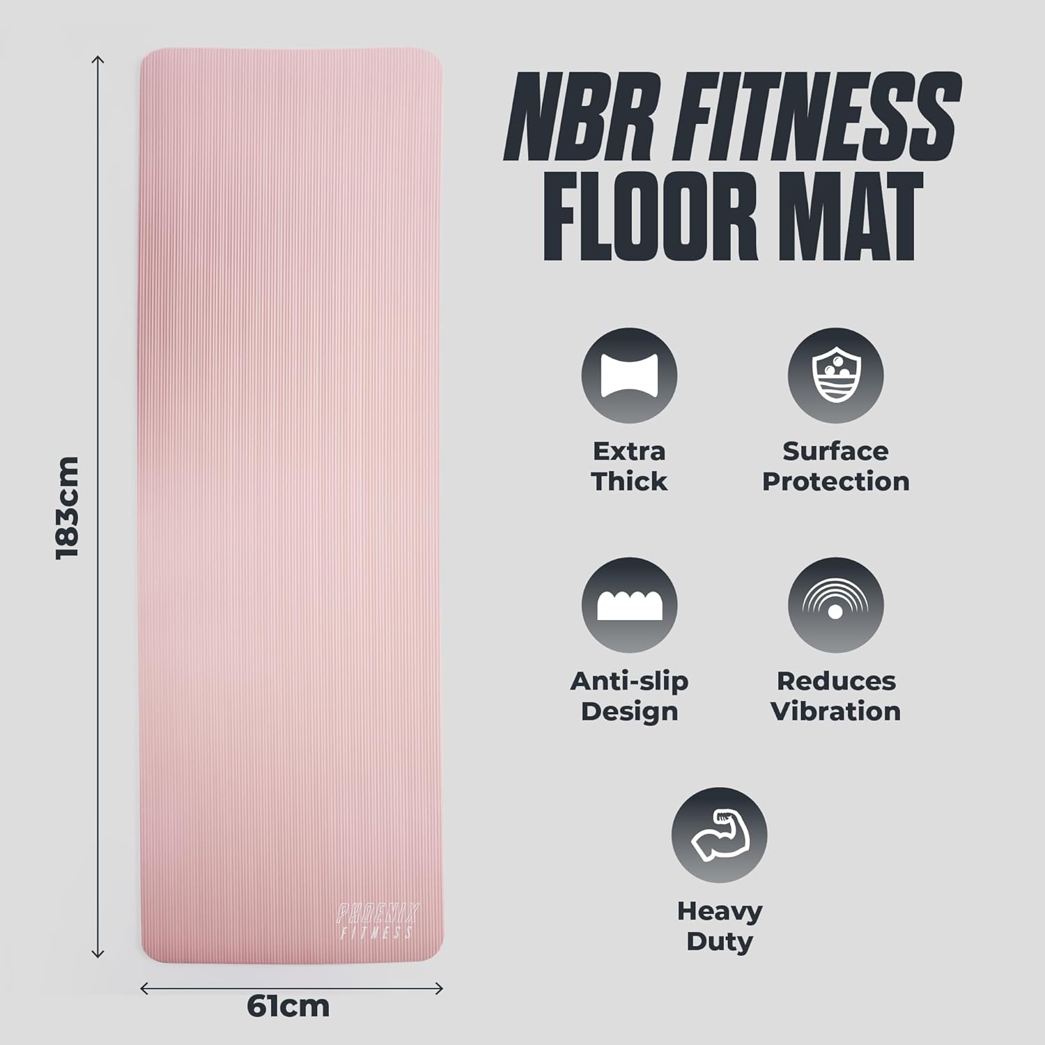 15mm Extra Thick NBR Yoga Mat  - Pilates Yoga Hiit review and price