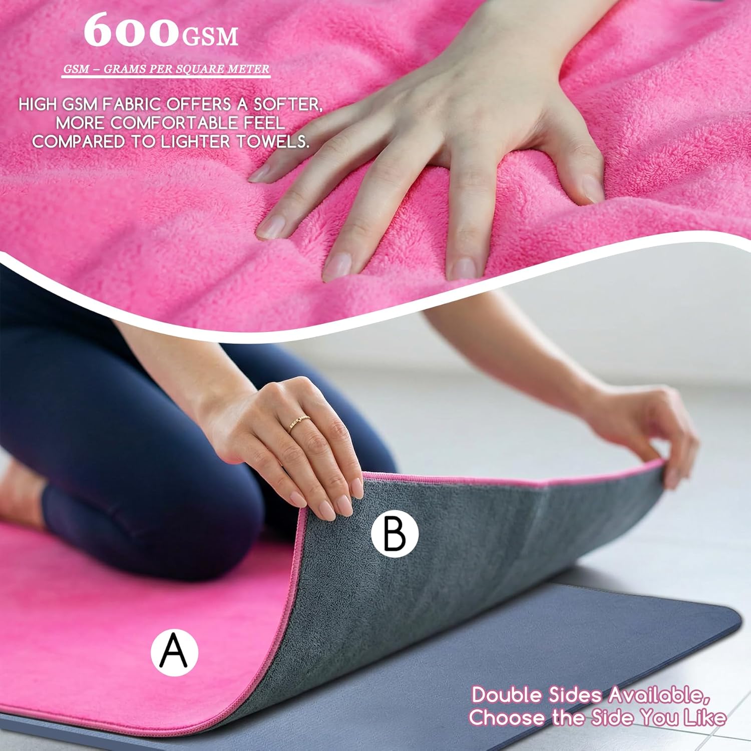 Yoga Mat Towel, Extra Thick 60 - Pilates Yoga Fitness review and price