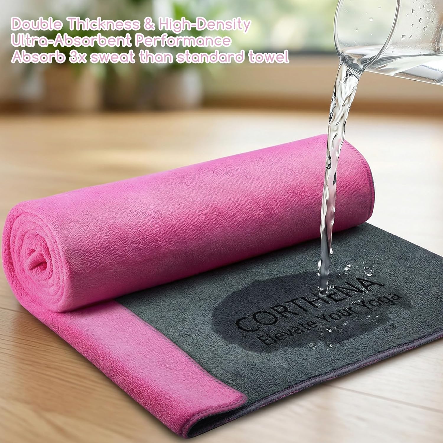 Yoga Mat Towel, Extra Thick 60 - Pilates Yoga Fitness review and price