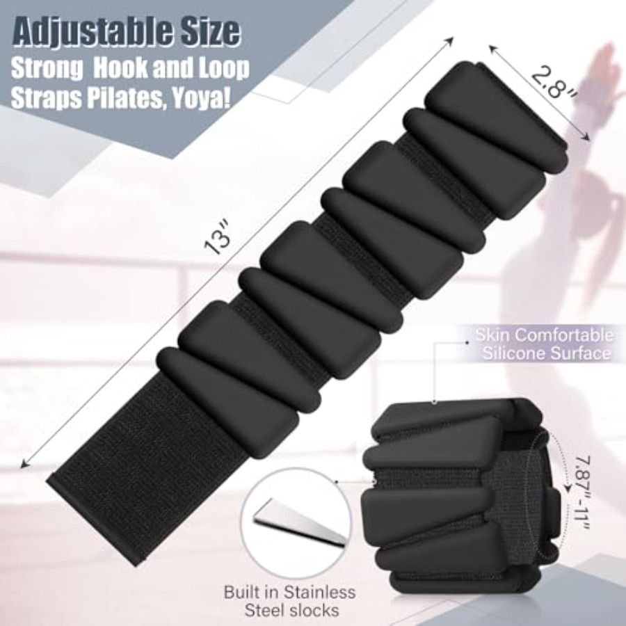Adjustable Silicone Wrist Ankl - Pilates Yoga Training review and price