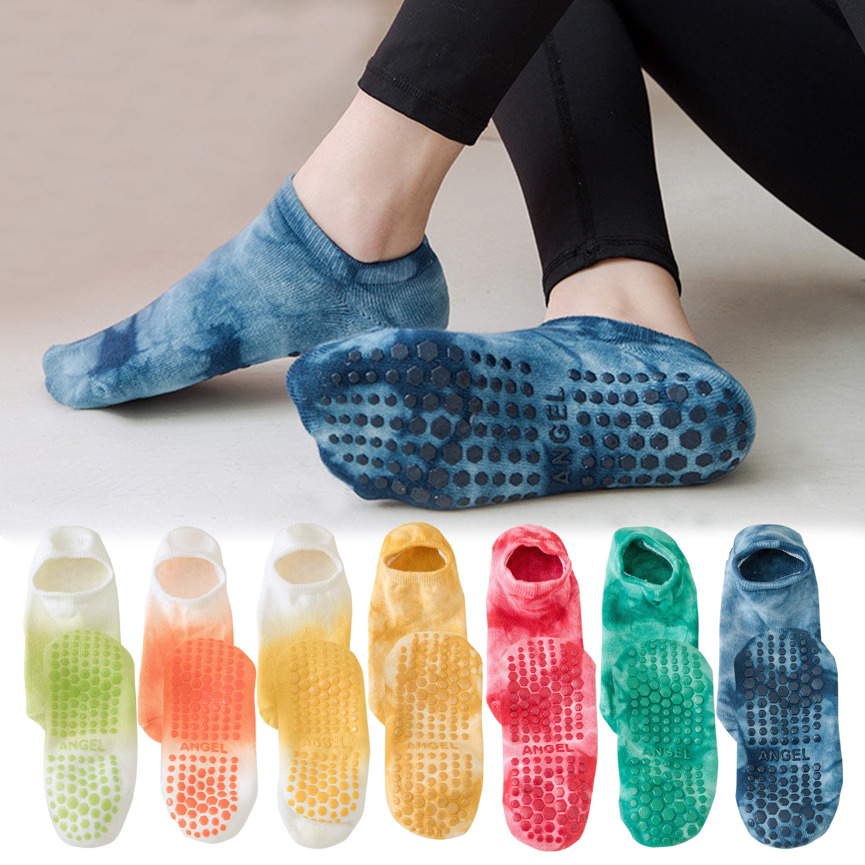 3 Pair Non Slip Yoga Grip Sock - Pilates Yoga Training review and price