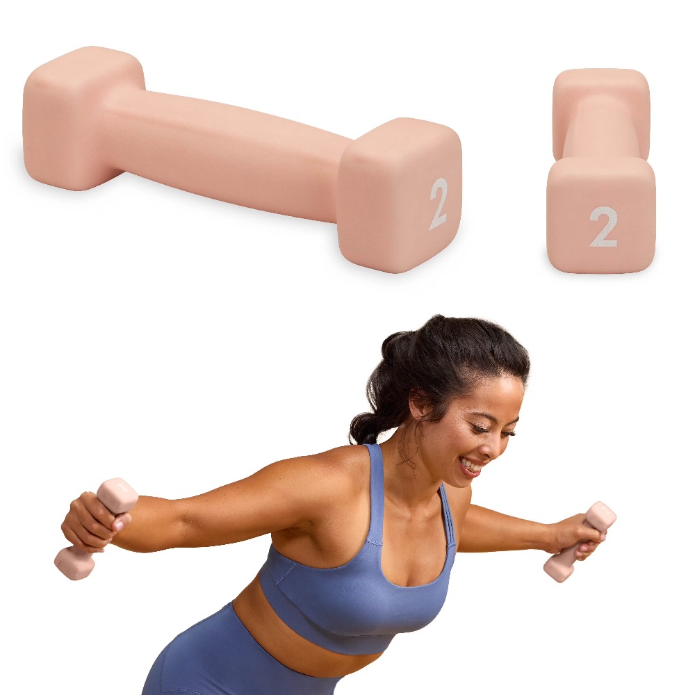 Neoprene Coated 2 Pound Dumbbe - Pilates Yoga Training review and price
