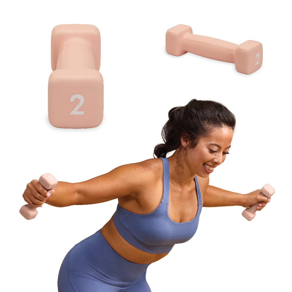 Neoprene Coated 2 Pound Dumbbe - Pilates Yoga Training review and price