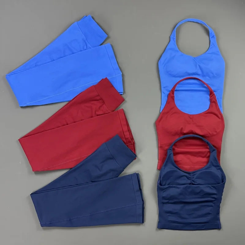 Sports Halter Top Flare Leggin - Pilates In Yoga Pants review and price